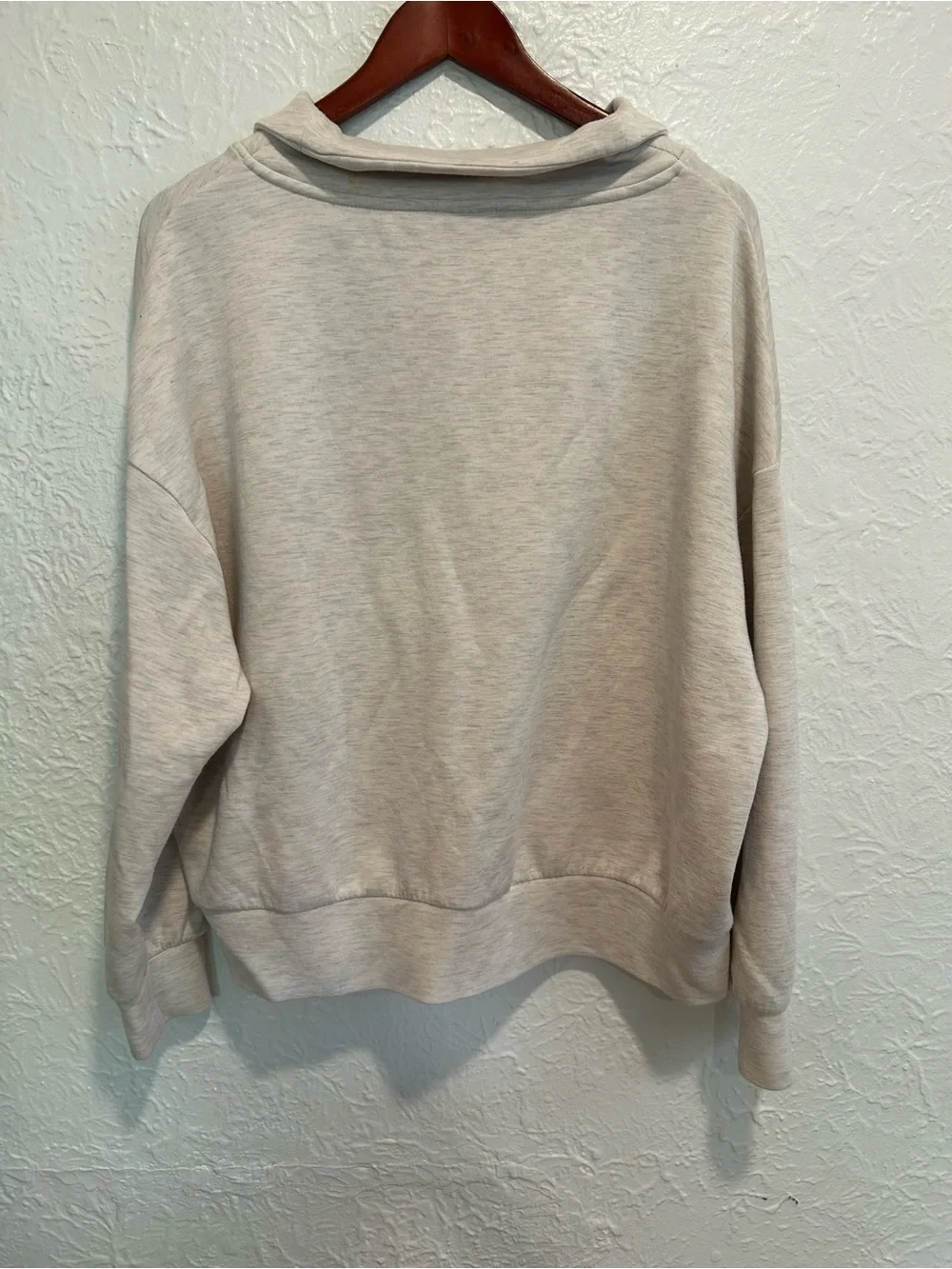 Varley Cream Quarter-Zip Sweater